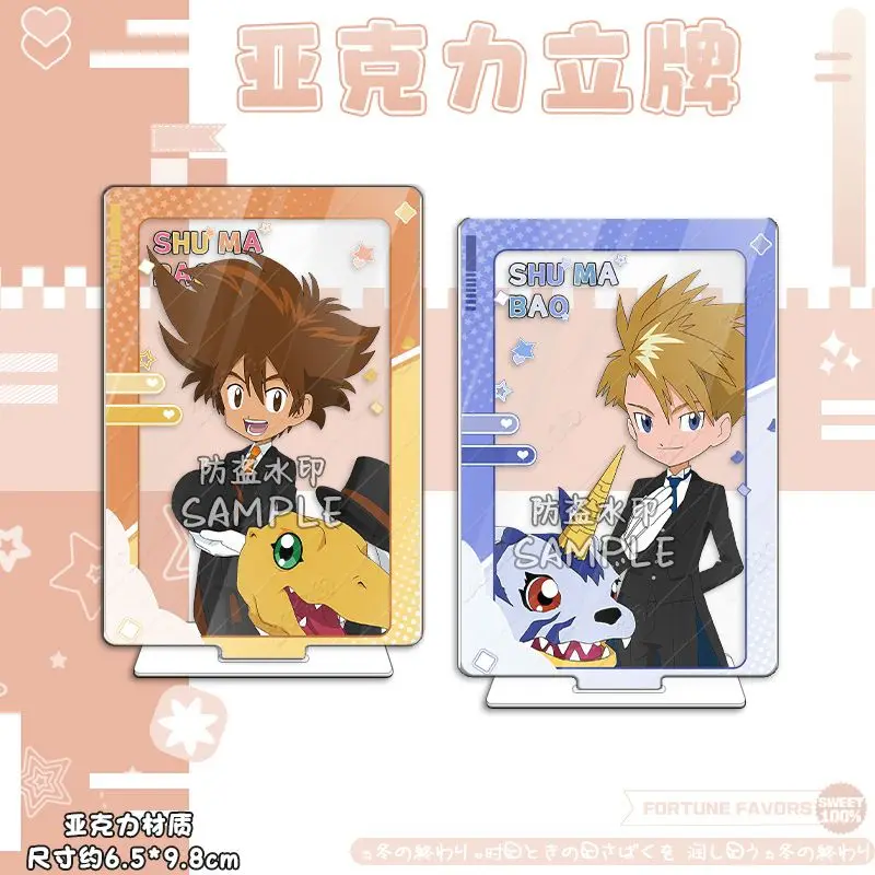Diy デジモンアクリルスタンディングプレートアグモンテイルモンガブモンパタモンデスクトップ装飾アニメコレクションアクション玩具フィギュアギフト