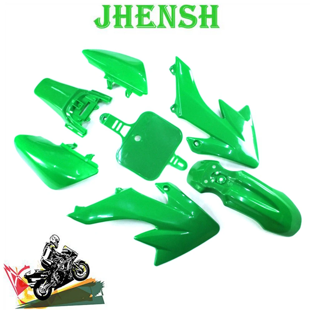 JHENSH Green Fairing Plastic Fender Kit For SDG SSR Piranha HONDA / Chinese CRF50 XR50 50cc 70cc 90cc 110cc 125cc 140cc 150cc