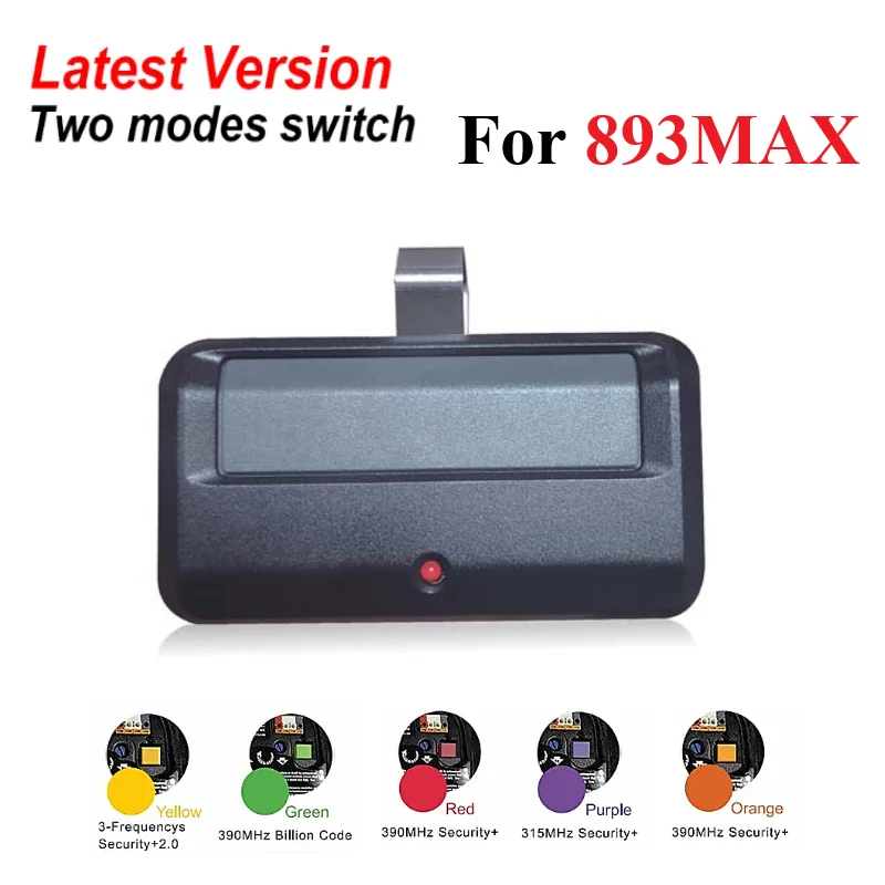 

New 893MAX 891LM 971LM Garage Door Opener Remote one Button easy to program