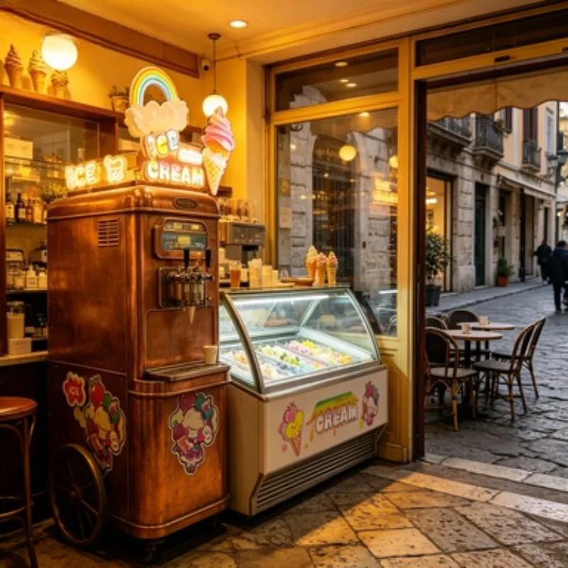 Gelato Batch Freezer Machine Commercial Hard Serve Ice Cream Maker Soft Serve Equipment for Italian Dessert Shop