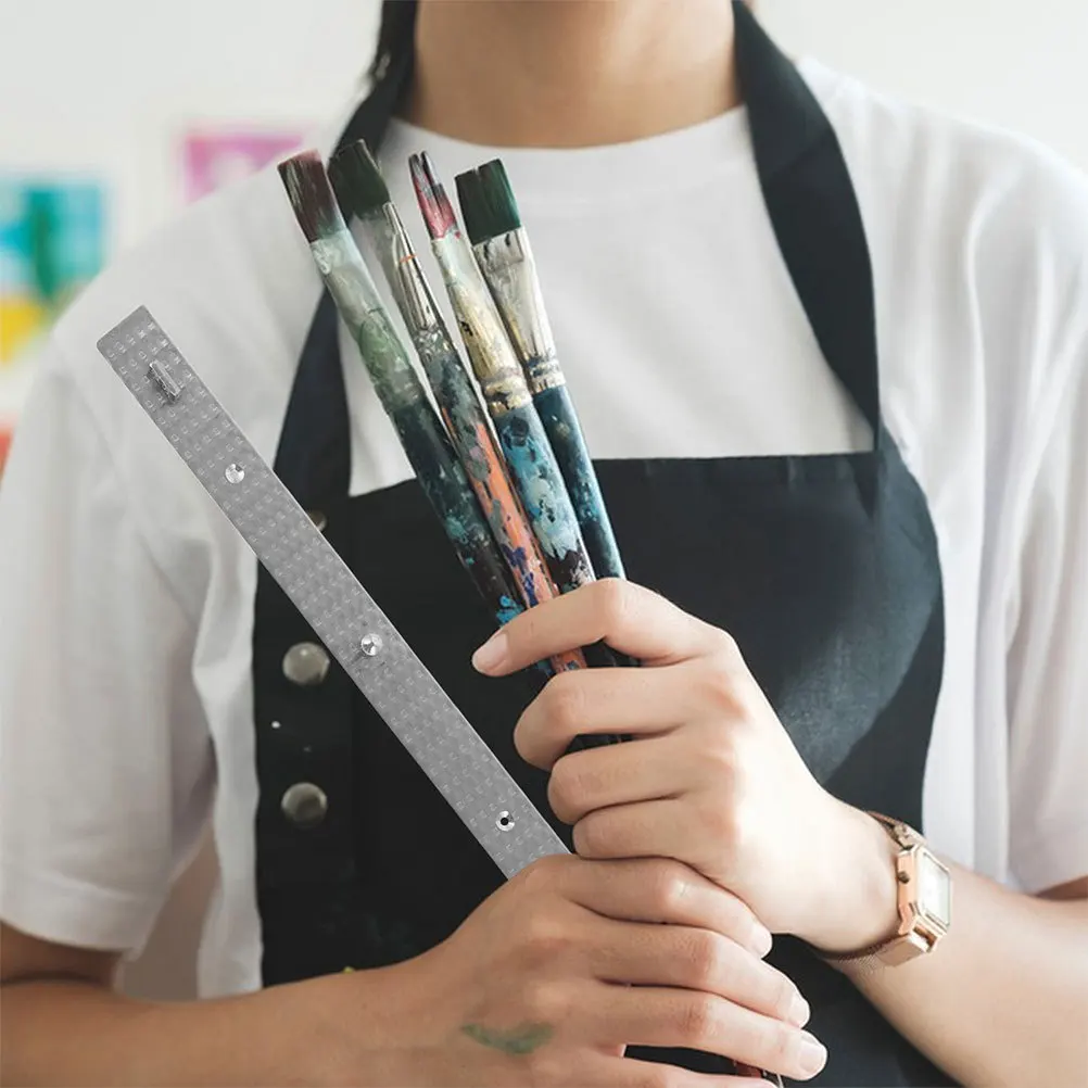 ไม้บรรทัดโลหะสำหรับงานแอนิเมชั่น 2 ชิ้น แบบ 3 ขา ออกแบบมาเพื่อการวางตำแหน่งที่แม่นยำสูง สำหรับการวาดการ์ตูน งานศิลปะ DIY งานฝีมือ น้ำหนักเบา