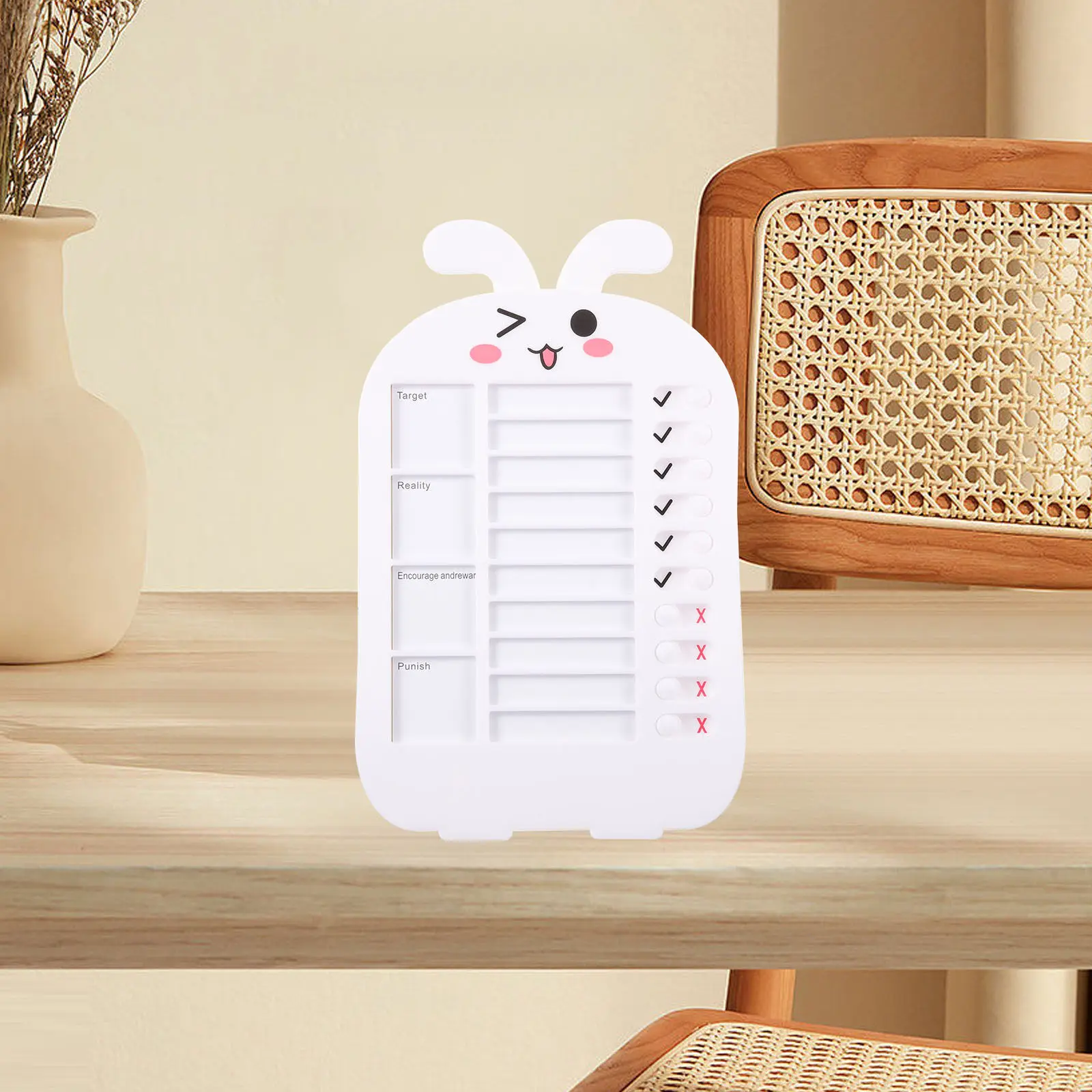 1Set Chore Chart Plastic DIY Behavior Reward Chart Home Classroom Routine Reminder Weekly Task Organizer Portable