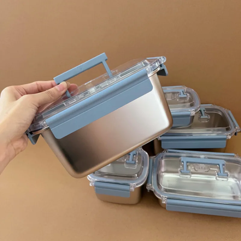 

Холодильник из нержавеющей стали 304, сумка для хранения, портативный ланч-бокс, коробка для кемпинга, фруктовая коробка, бенто, герметичная крышка для ланч-бокса