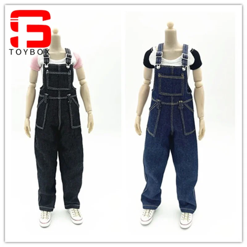 Weibliches Kurzarm-Overall-Kleidungsmodell im Maßstab 1:6, passend für 12-Zoll-Soldat-Actionfiguren-Körperpuppen