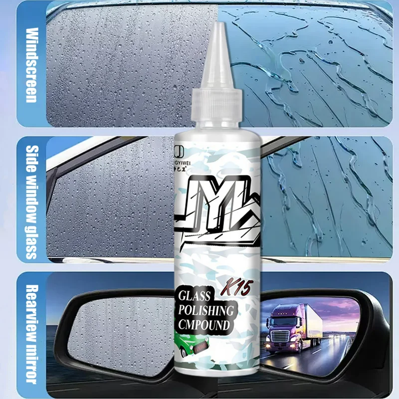 ตัวแทนขัดกระจกรถยนต์กระจกน้ํามันฟิล์มRemover Deep Cleaner Compound Clear Window Auto Detailingเครื่องมือ