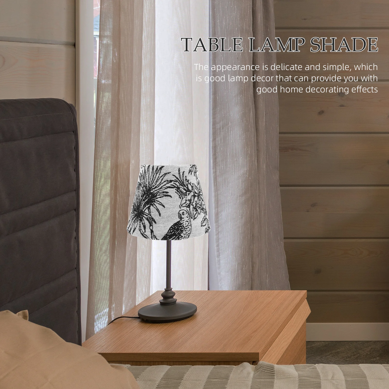

Barrel Small Lamp Shade 7Inch Fabric Embroidered Bird Flower Cloth Cover Replacement E27 E14 Floor Ceiling Pendant Table Lamps