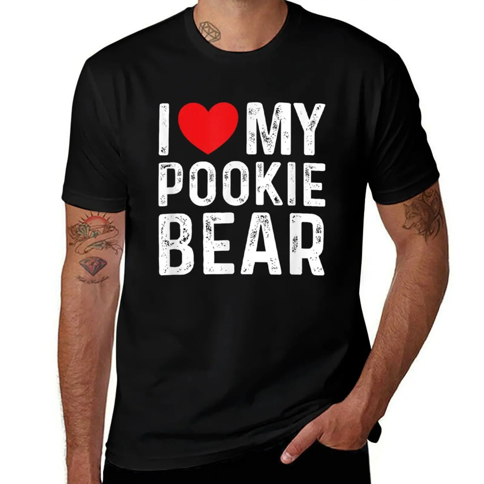 

anime tshirt I man t pack Valentine's My for cotton T-Shirt Love shirts Bear t for pack Day Pookie man shirts white