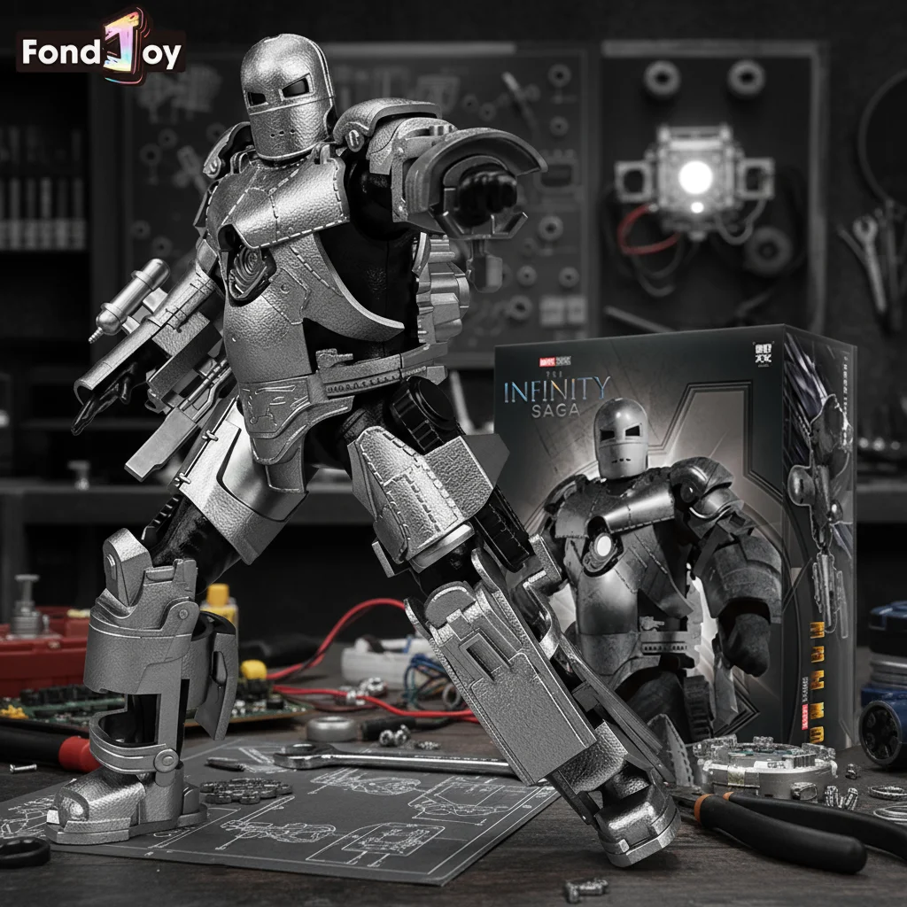 Marvel Iron Man MK1 1/12 figuras de acción Fondjoy montar juguete de primera generación Iron Man Material ABS juguete regalos de cumpleaños para niños