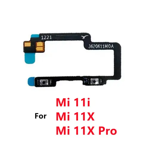 Volume Flex Cable For Xiaomi Mi 11i 11X 11 X Pro Switch Volume Side Buttons Key Flex Cable Ribbon Replacements Parts