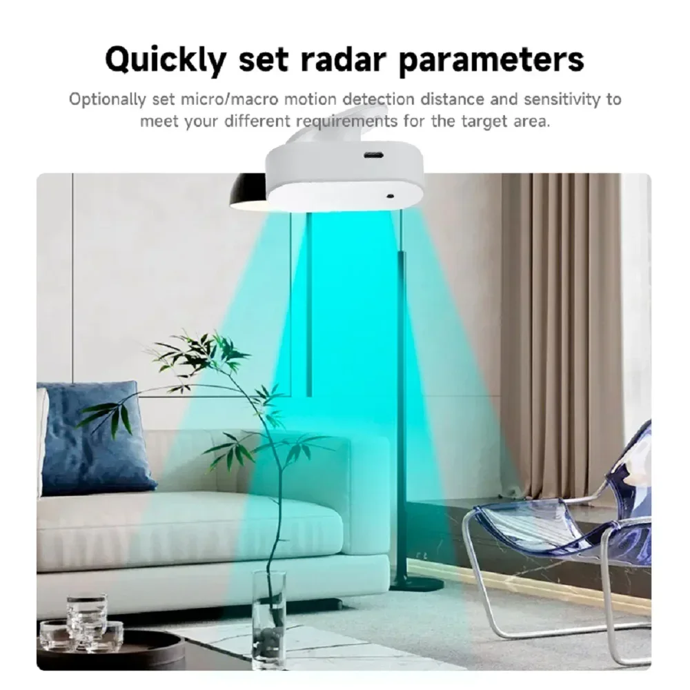 Tuya WiFi 24GHz Microwave Radar Human Presence Detector Support Alexa Google Assistant Smart Life APP