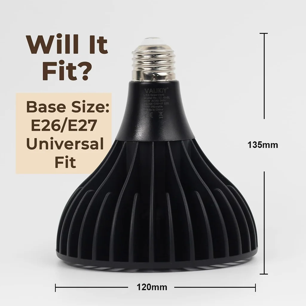 PAR38 Grow Light E26 40Watt COB Warm White Full Spectrum Greenhouse Setup Bulb Plant Cultivation Lamp Indoor Houseplants Deco