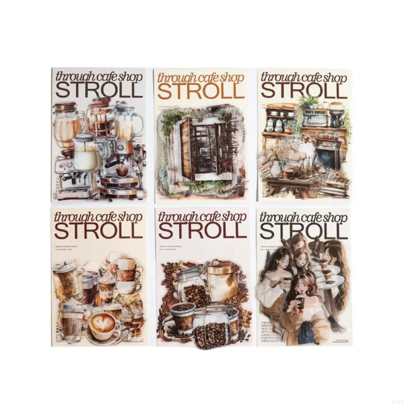 H37B 30 folhas Série cafeteria Série cafeteria Decalque decorativo adesivo para laptop