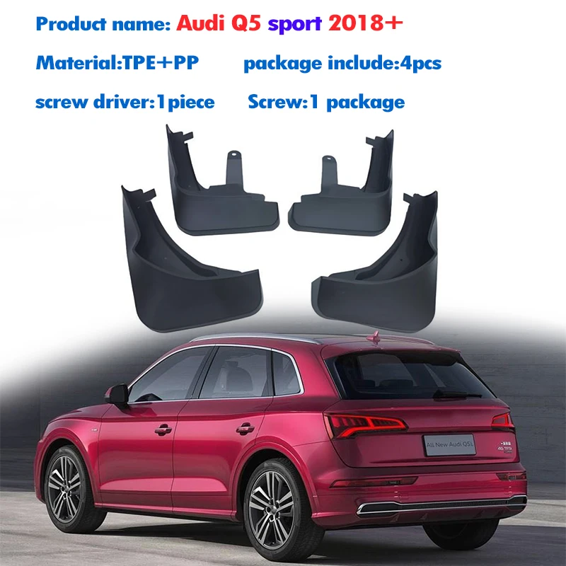 FOR Audi Q5 SQ5 2018 2019 2020 2021 2022 2023 2024 2025+ Fender Splash Guards Mudflap Mudguard Mud Flaps 4PCS Car Accessories