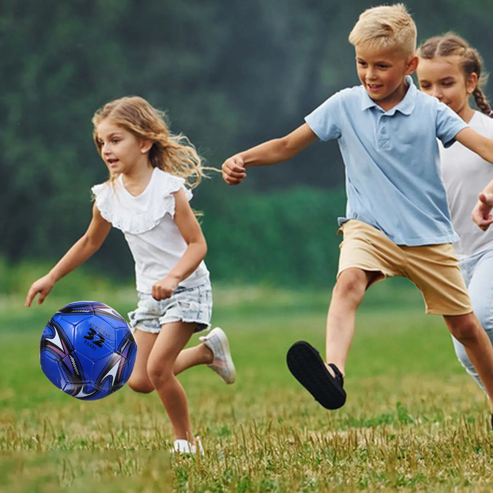 

Soccer Ball Durable PVC Football High Elasticity Ideal for Outdoor Training Competition Football Adult Soccer Ball