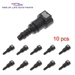 1/2/5/10 New ID8 9.89 Car Fuel Line Hose Coupler Nylon Quick Release Connect Connector Rubber Fuel Line Hose Coupler Car Tools