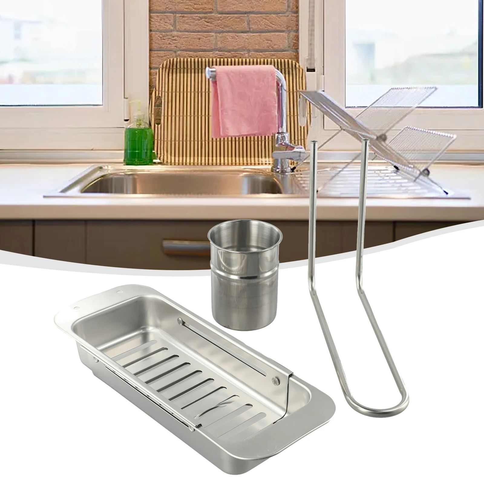 Storage Shelf Sink Organizer Towel Bathroom Compact Drainer Exquisite Home for hotel Kitchen Lightweight Rack Soap