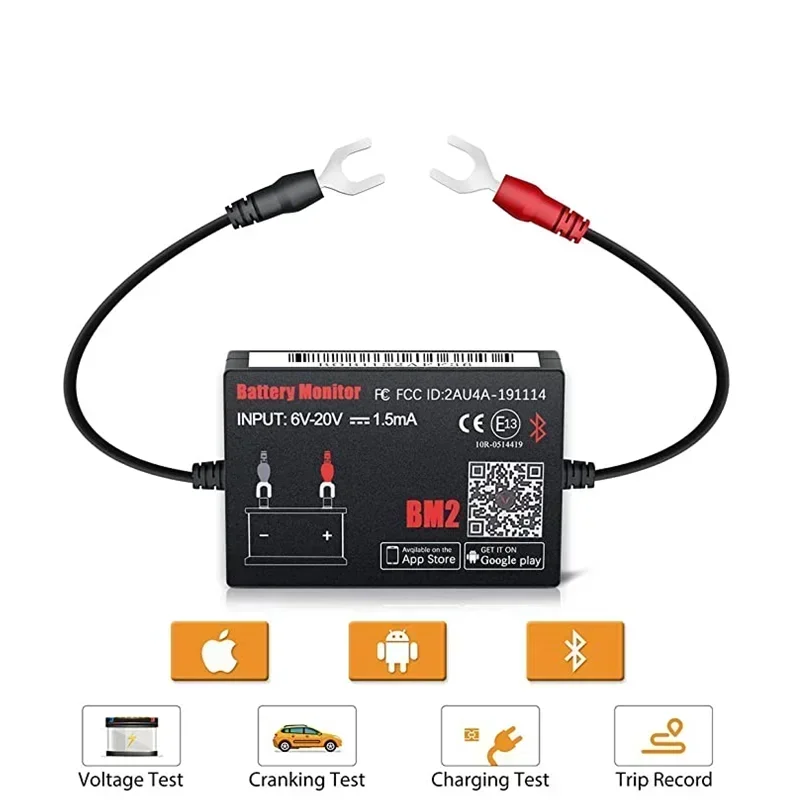 BM2 Battery Monitor 4.0 12V Bluetooth Car Device Car Battery Tester Battery Diagnostic Tool For Android IOS Phone Hot