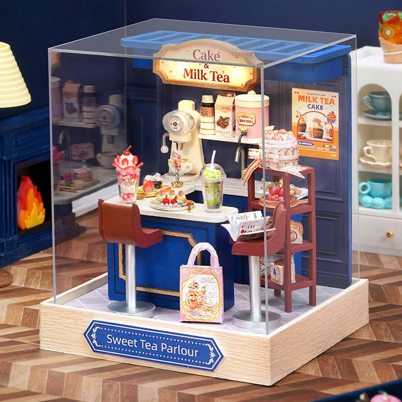 DIY Miniature Dollhouse Kits 3D Puzzles Handmade House Wooden Doll House With Furniture Building Toys For Friends Birthday Gifts