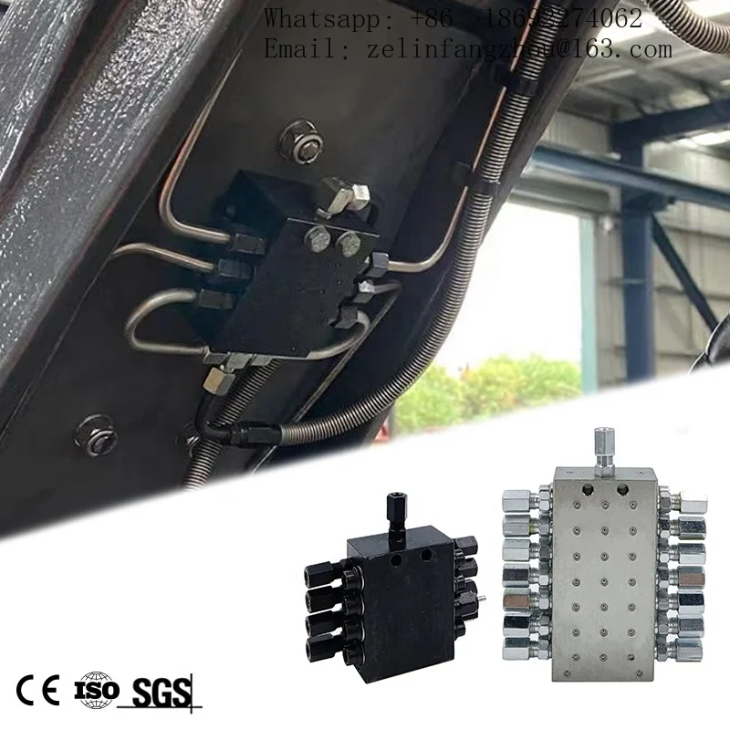 JPQA 2-16 Holes High Pressure Carbon Steel Auto Grease Distributor Block for Excavator Lubrication Pump Heavy Duty Kit