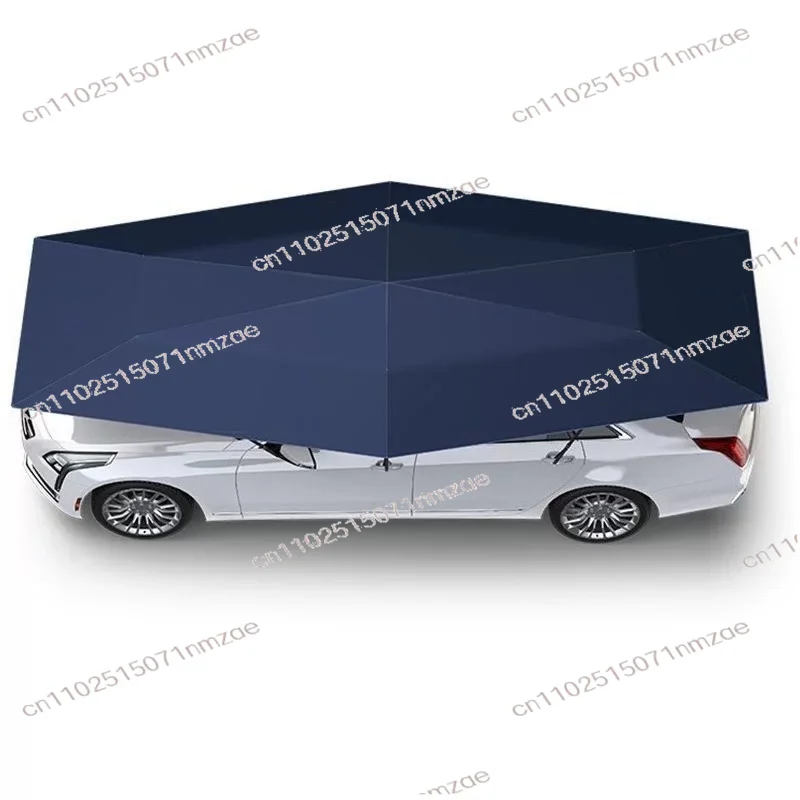 Remote Control Portable Canopy Cover Super Large 5.2m Car Sunshade Umbrella Fully Automatic Folding Roof Summer Sunscreen Shed