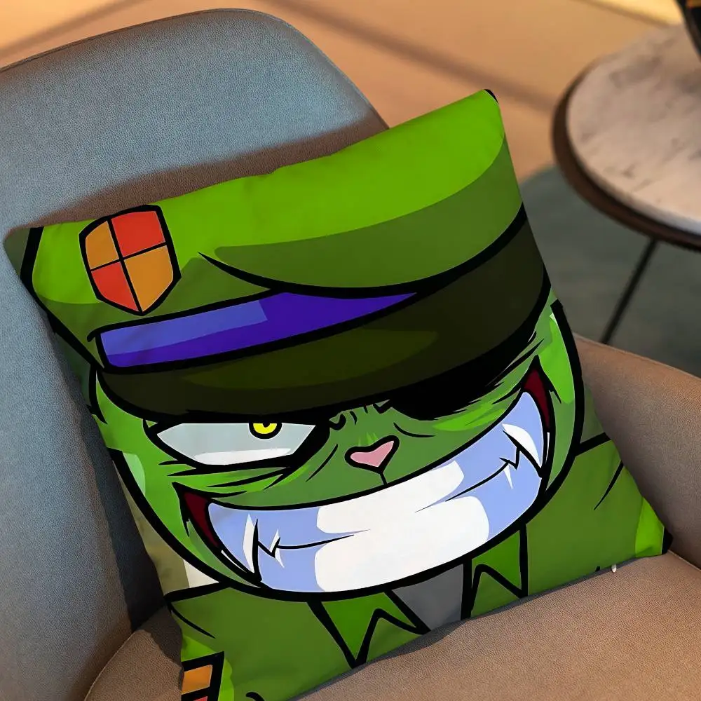 This is mine cute Tree Friends Pillow Case Pillow Case Living Room Sofa Cushion Cover Suitable For Home Bedroom Room Decoration