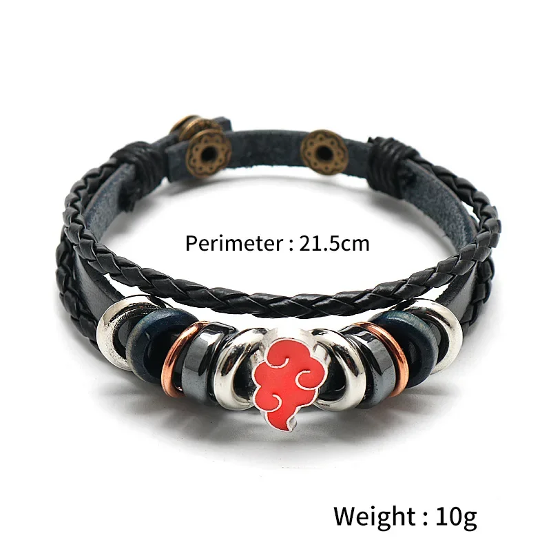 Bracelet One Piece 7.5 en Cuir Noir Tissé, Jouet de Dessin Animé, Lufei, Chapeau de Paille, Punk, Cadeau d\'Anniversaire