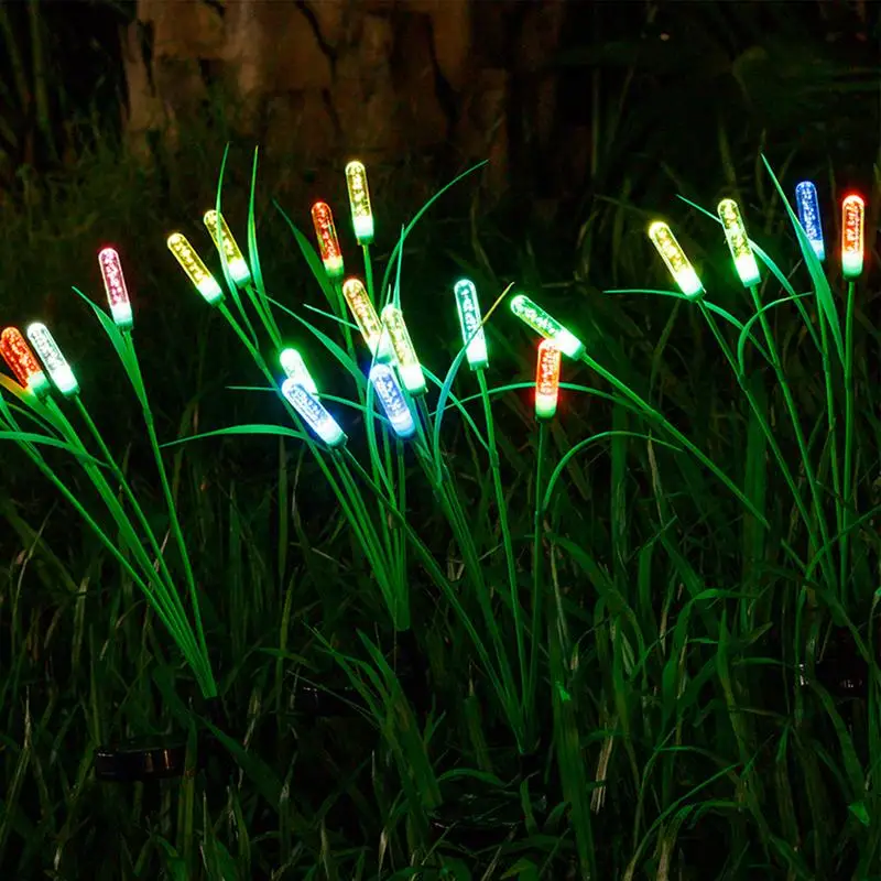 

Outdoor Solar Grass Shaped Lights 2PCS LED Solar Swaying Lights IP65 Waterproof Solar Fairy Lights Outdoor Pathway Solar Garden