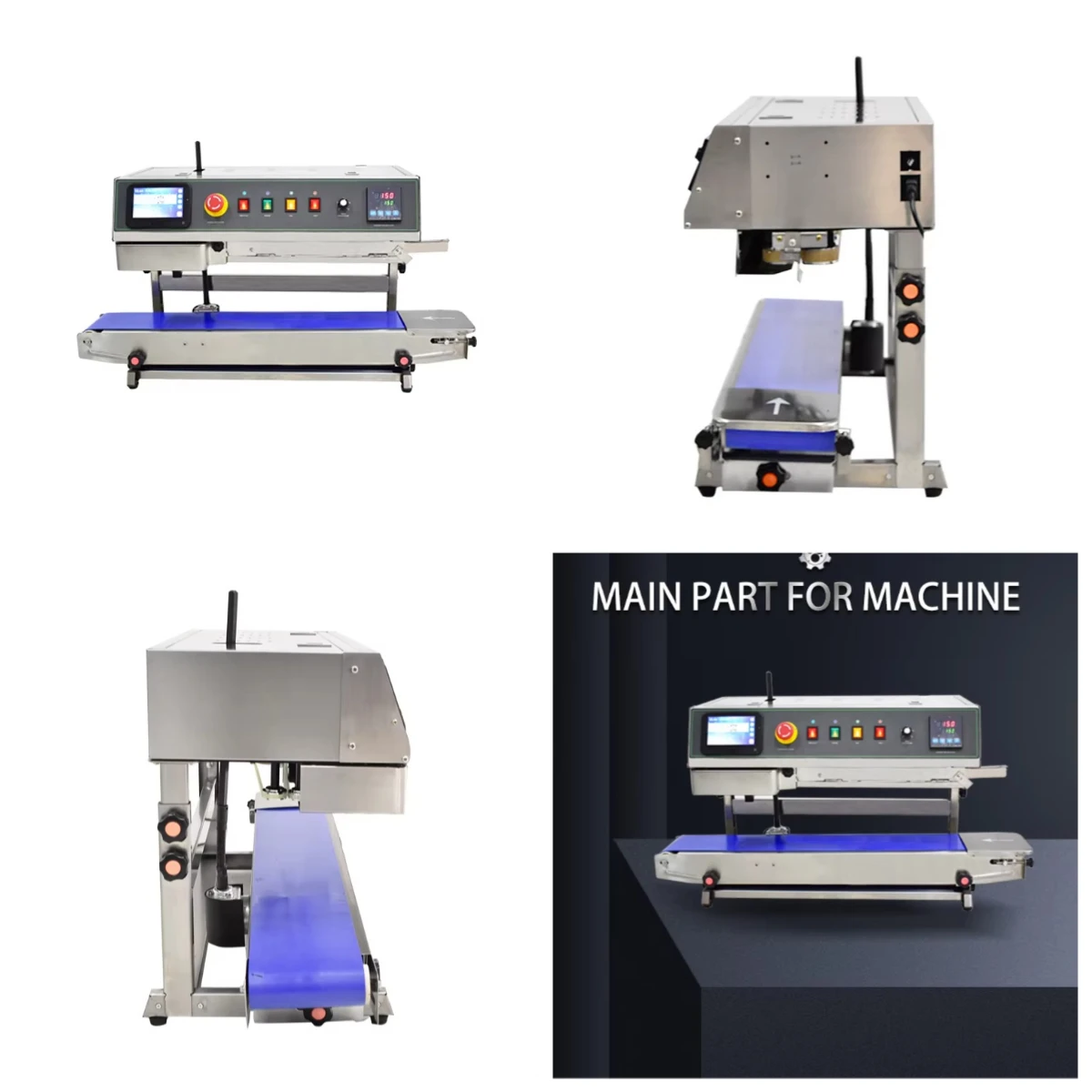 

STBropack FPM150EV Vertical Band Sealer for Food Plastic Bag With Date Printer Continuous Sealing Machines