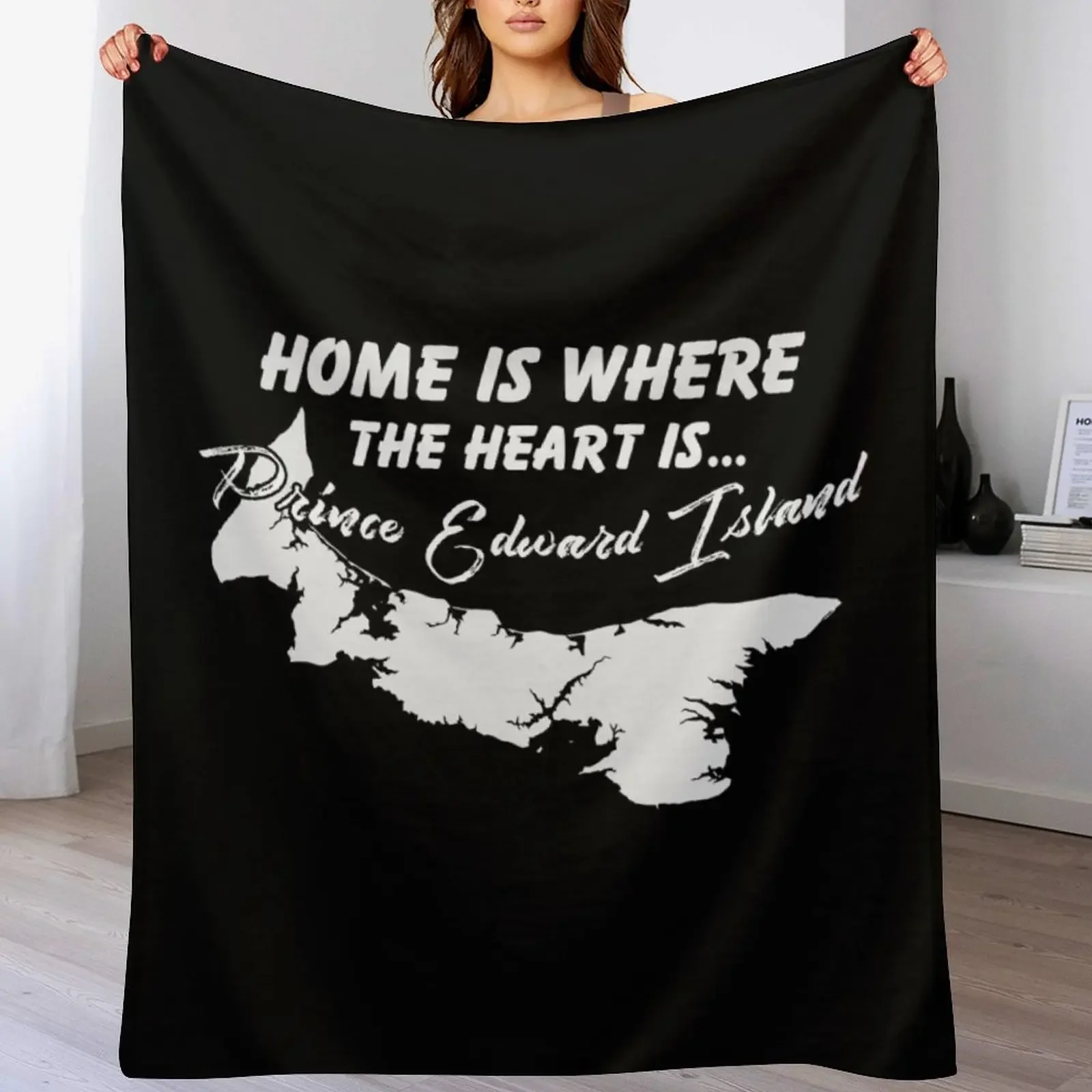 

Prince Edward Island Home - Home is Where the Heart Throw Blanket Cute Plaid Sofas Comforter decorative Blankets