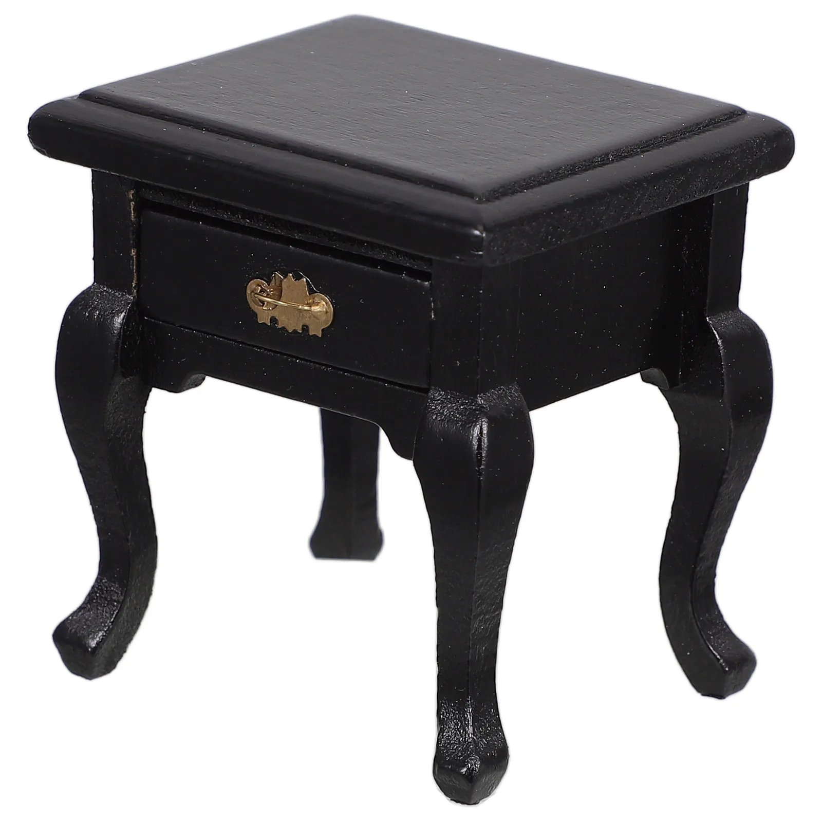 

Stylish Miniature Wooden Nightstand 1:12 Scale Bedroom Furniture Functional Drawer French Country Design Coffee Table
