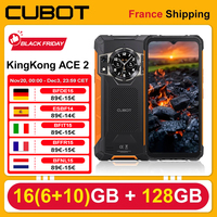 Cubot KINGKONG ACE 2 16GB (6+10)+128GB Ultra-thin Rugged Smartphone,5100mAh,48MP,6.56-Inch 90Hz Screen,NFC,Android 14