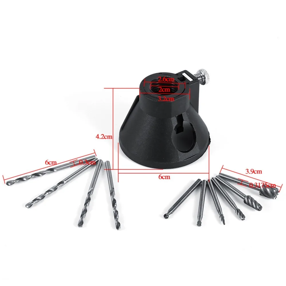 11Pcs Professional Combined Drill Bit Complete High Hardness Tool Kit Durable Milling Cutter DIY
