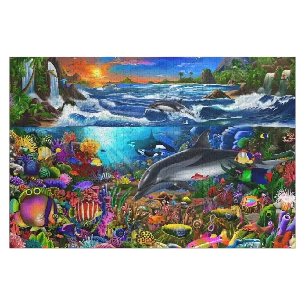 Beautiful Island Paradise Jigsaw Puzzle Custom Name Wood Novel Toys For Children 2022 Puzzle