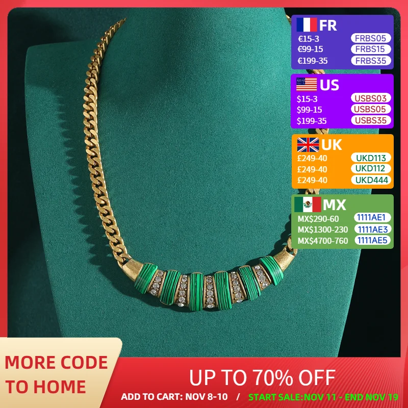 

Винтажное колье-чокер с камнем павлина, вертикальное короткое золотого цвета, звенья цепи, дизайнерские ювелирные изделия, античная медь, бохо, 2025 г., новинка