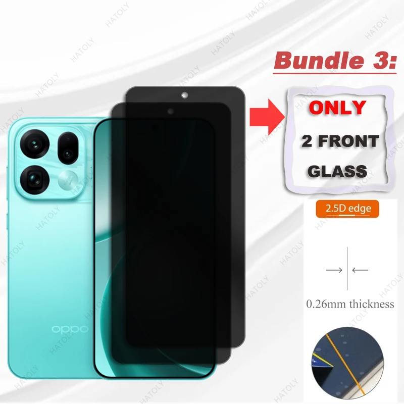 

Privacy Screen Protector For Oppo Find X9s Pro Glass Anti-spy Glass For Oppo Find X9s Pro Anti Glare Glass Camera Lens Protector