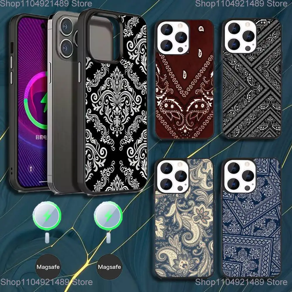 

Bandana Pattern Phone Case For iPhone 17,16,15,14,13,12,11,Pro,Max,Plus,Mini,Magsafe,Magnetic Wireless Charging Case