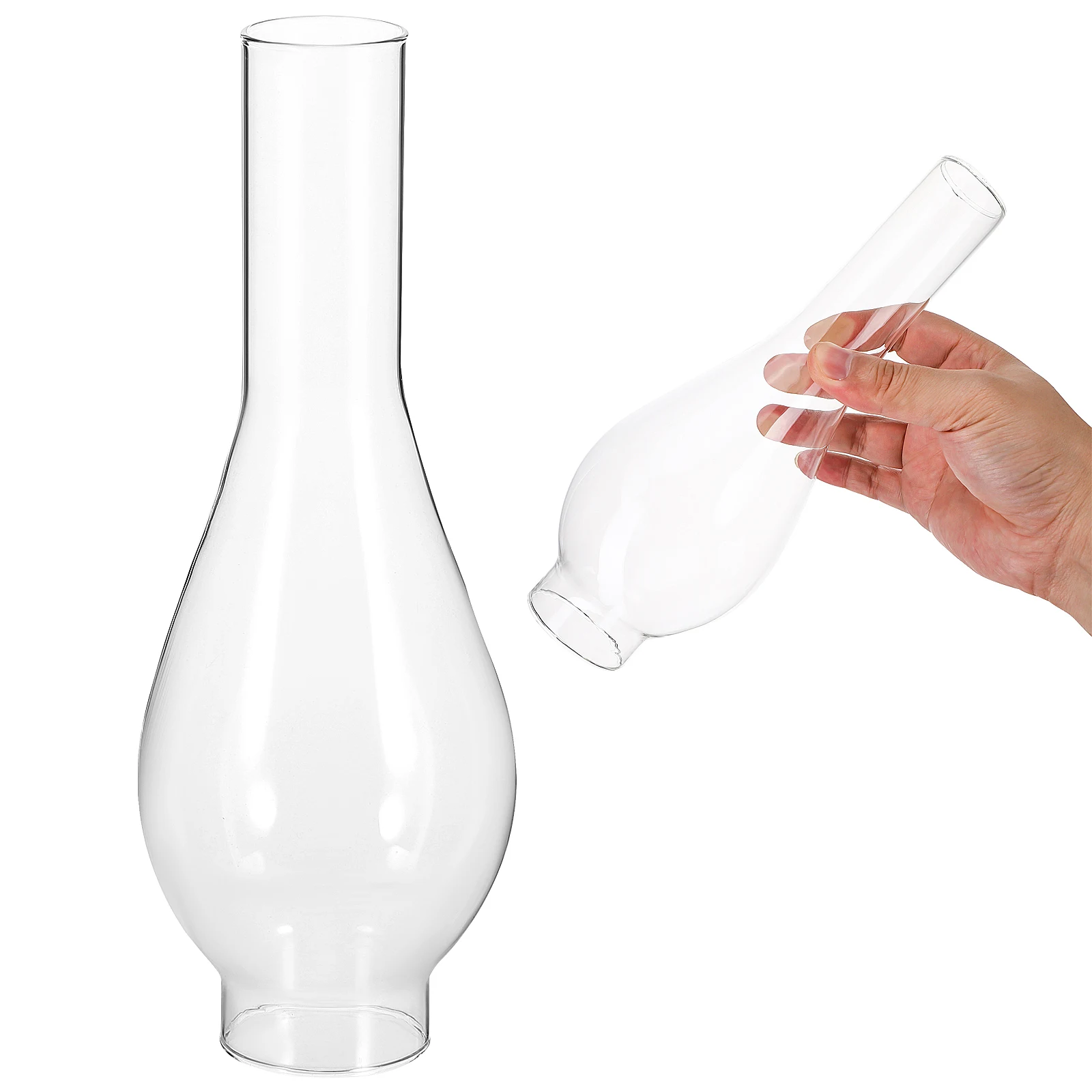 Long Lampshade Chimneys Kerosene Oil Shades Replacement Glass Tall for Hurricane