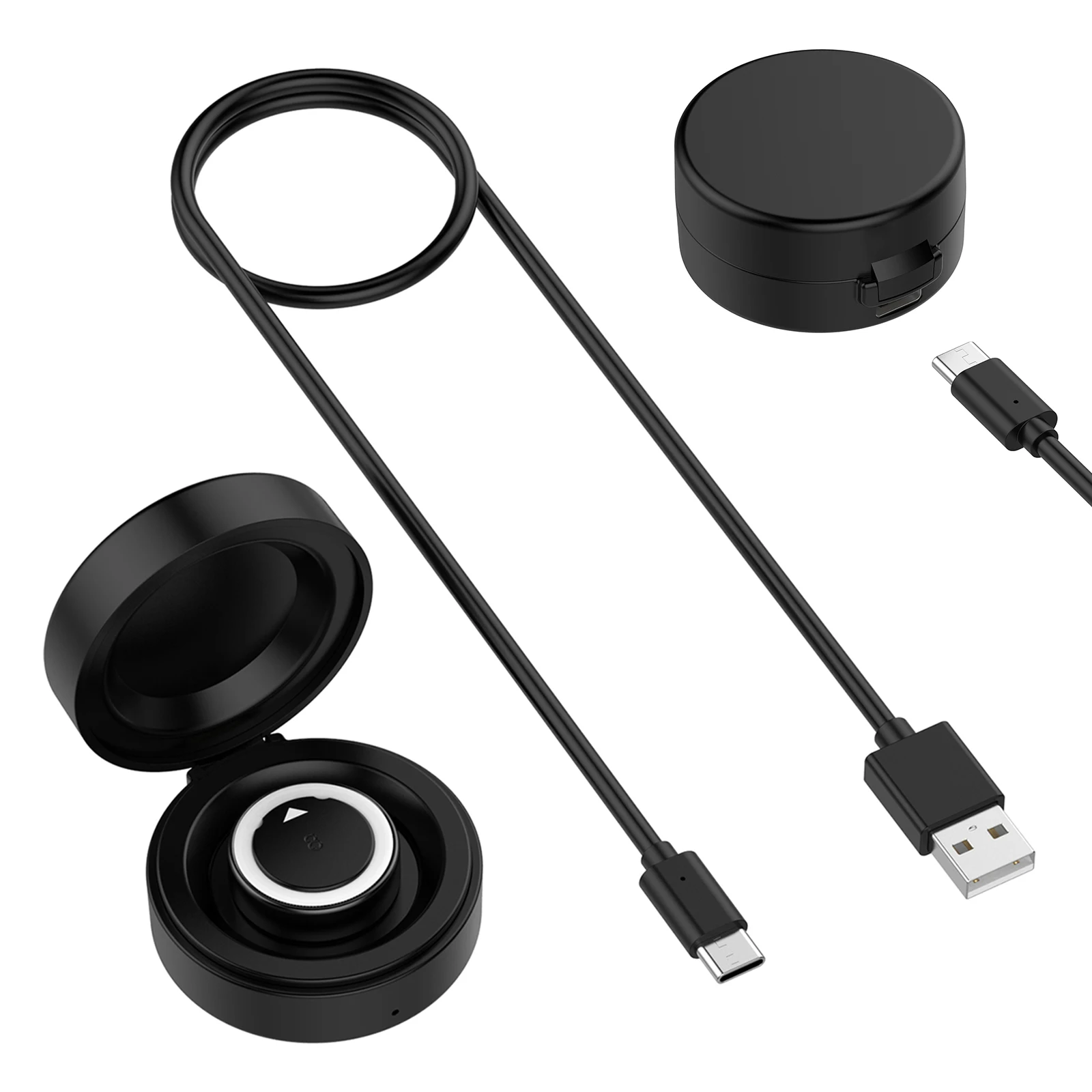 

Совместимо с зарядной станцией Oura Ring Gen 4, портативной дорожной зарядной док-станцией с кабелем USB-C для умного кольца.