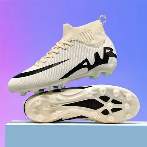 Professional New Men Soccer Shoes Boys Football Boots Ankle Non-Slip TF/FG Sneakers Match Comfortable Sports Shoes Unisex