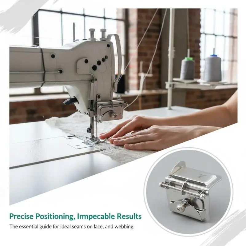 Stainless Steel Overlock Sewing Machine Adjustable Easy Operation for Lace Elastic Webbing Flanging Home Use