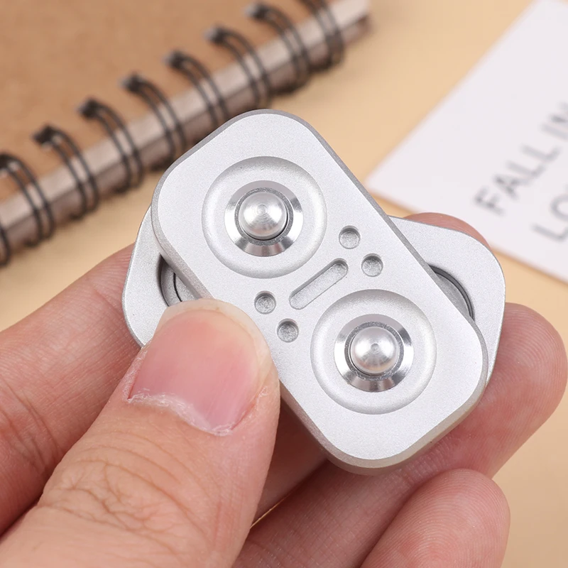 Owl Push Slider Fidget Slider Toy Adult Metal Fidget Toy Finger Push Spin Coins Decompression Toys EDC Gear Haptic Slider Gift