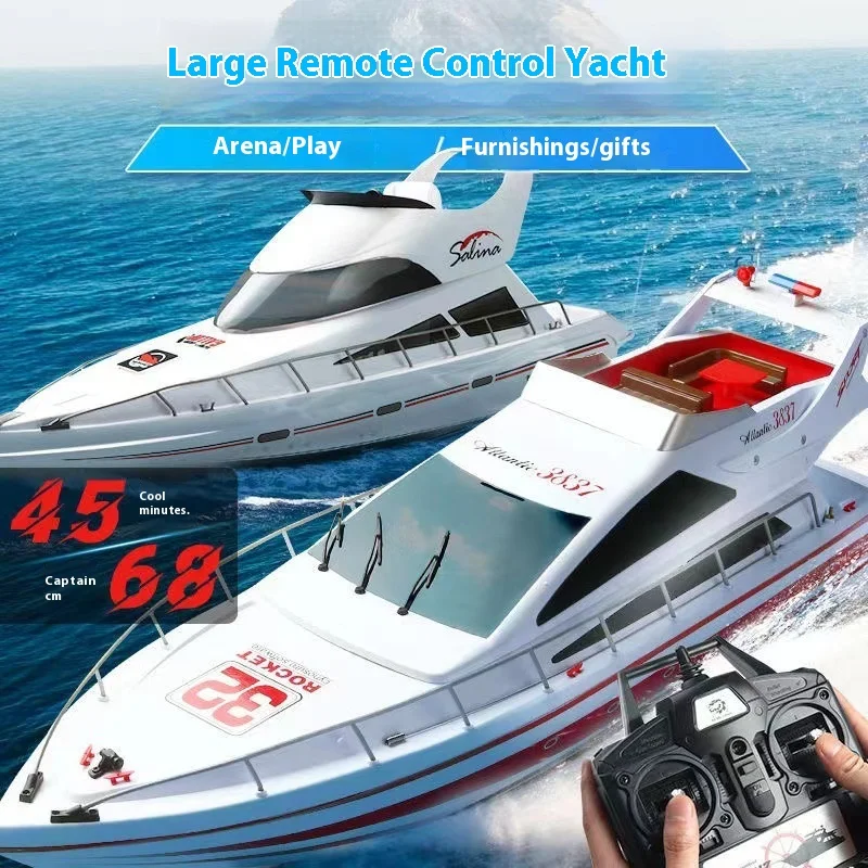 Henglong 2.4g Remote Control Boat, High-Speed Simulation Yacht, Children'S Electric Water Fishing And Nesting Boat, Toy Boat