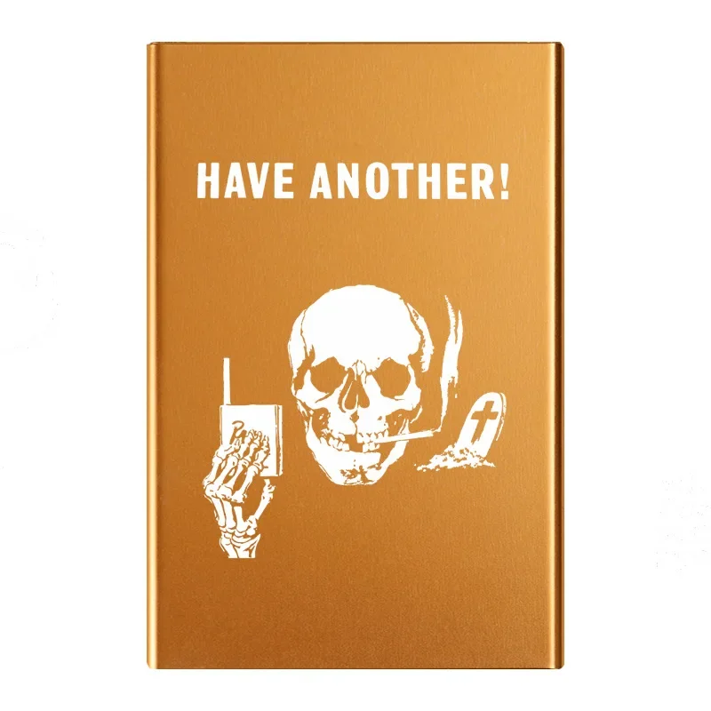 2025 Coarse Sliding Cover Cigarette Box 20 Pack Push-pull Cover Metal Pull-down Cigarette Box Personalized Lettering Wholesale - Image 6