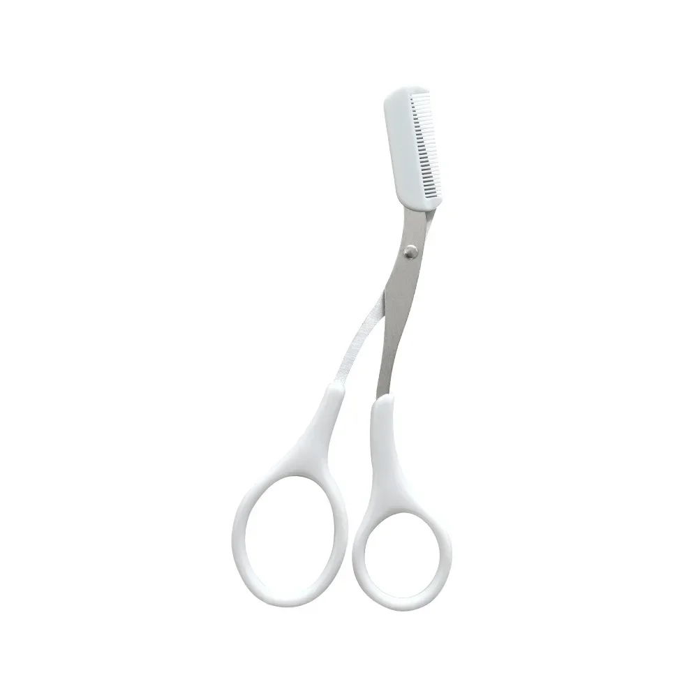 Stainless Steel Eyebrow Scissors Eyebrow Trimmer with Eyebrow Comb Removable Small Comb Beauty Tool Makeup Tools