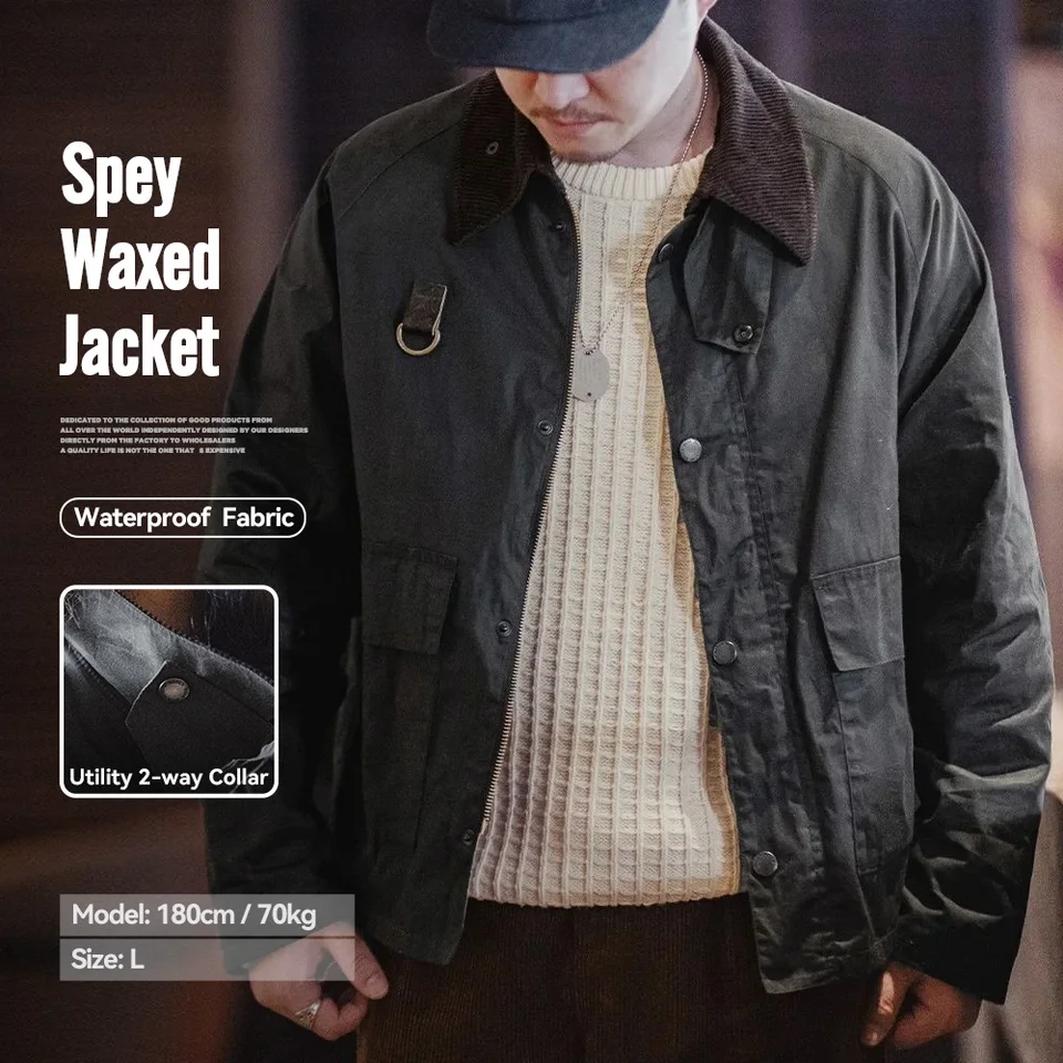 Maden Vintage Spey Waxed Fishing Jacket Distressed Outdoor
