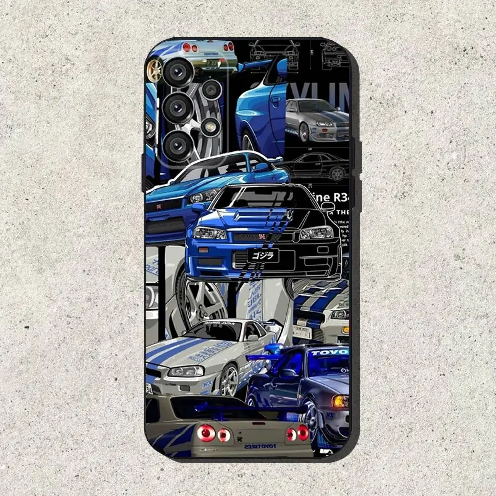 F-Fast And F-Furious R-R34 Phone Case For Samsung S25,S24,S21,S22,S23,S30,Ultra,S20,Plus,Fe,Lite,Note,10,9,5G Black Cover #4