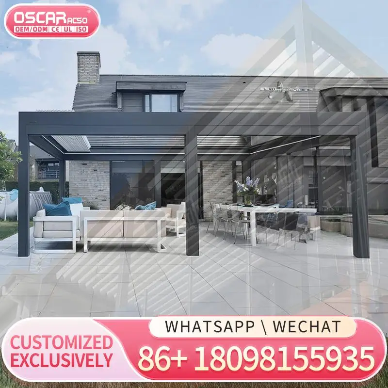 

Навес из жесткого верха размером 10 х 12 футов с оцинкованной алюминиевой рамой с двойной крышей, уличный павильон с сеткой и шторами, пергола 3x4 м