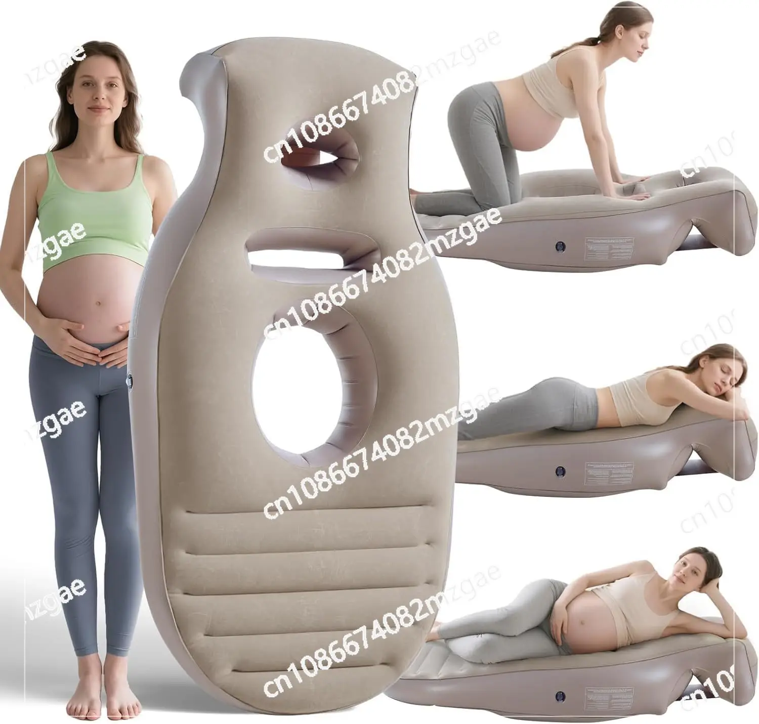 Inflatable Full Body Pregnancy Pillow, Maternity Airbed with Belly Hole for Comfort, Prone Sleeping Support for Pregnant Women
