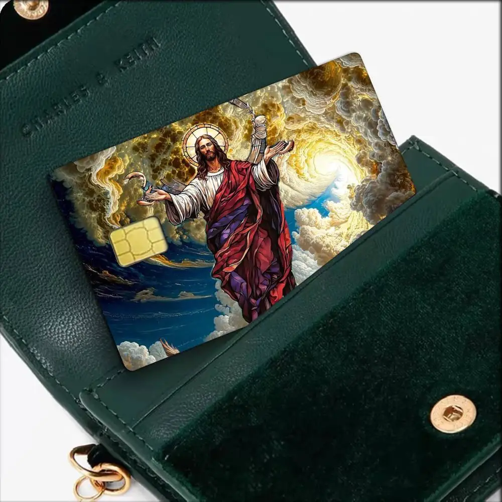 Russia Jesus Artists Canvas Painting Waterproof Film Skin Cover Credit Card Stickers Debit Front Bank