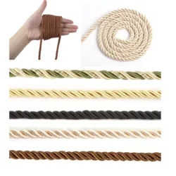 5YD Wisted Rope Width 5mm Decorative Craft Polyester Rope Handmade Zip Tie DIY Sewing Lace Circular Weaving Craft  Ornaments